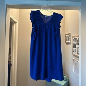 Cute royal blue dress, size M, loose and flowy